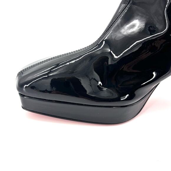 NEW Christian Louboutin Alleo 90 Patent Knee High Platform Boots 41 - Picture 6 of 9